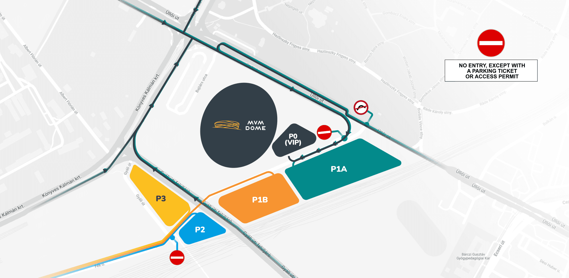 Parking lot map illustration